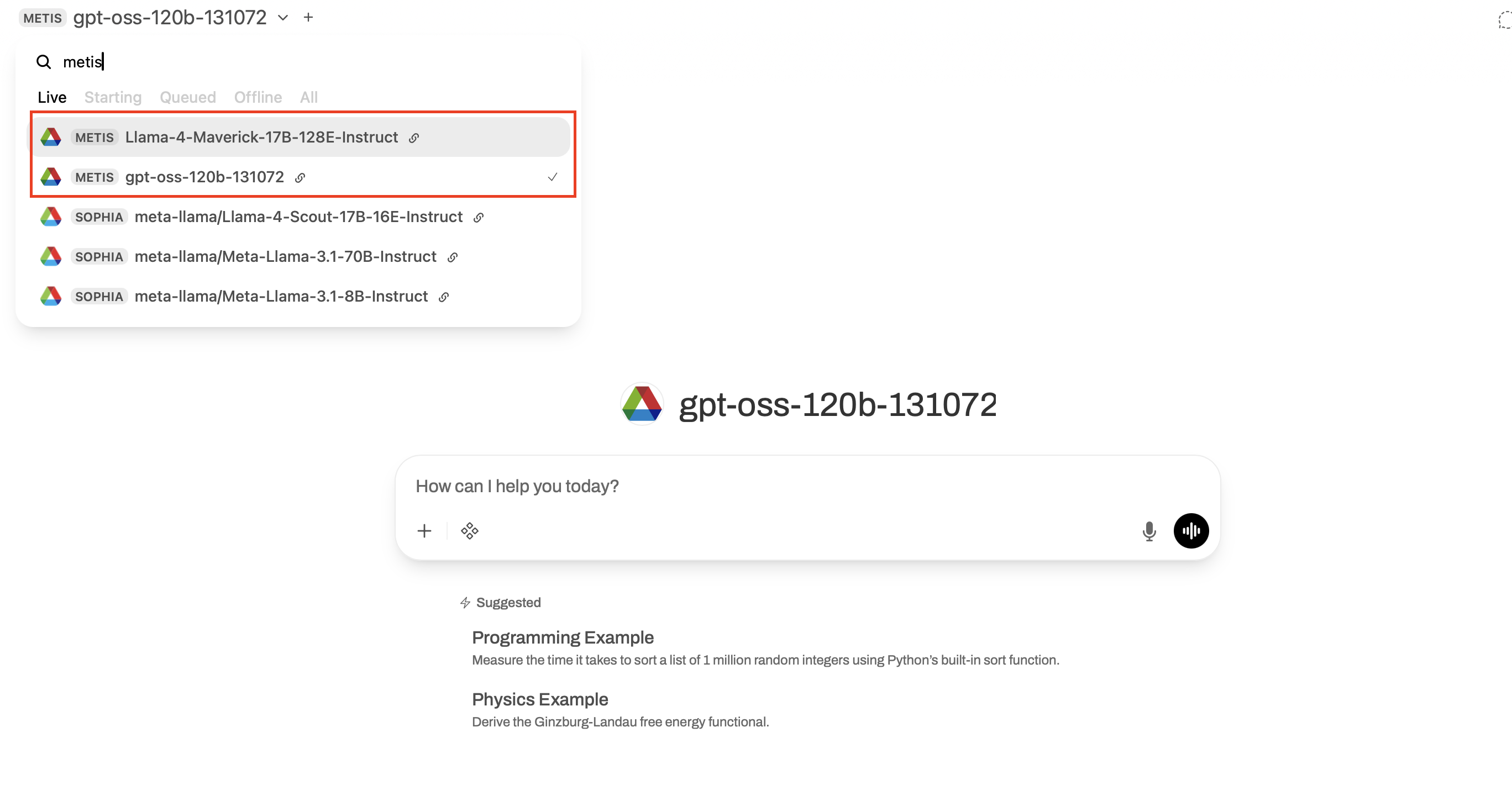 Inference Endpoints Web UI