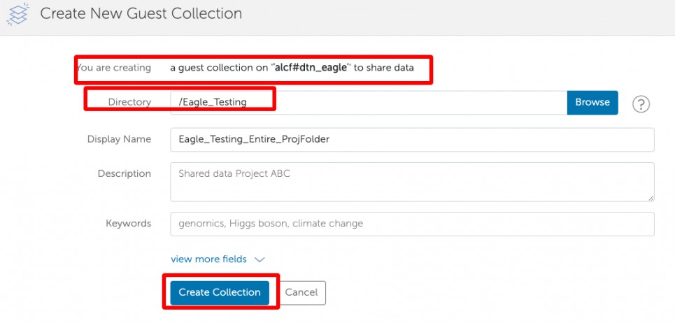 Create New Guest Collection