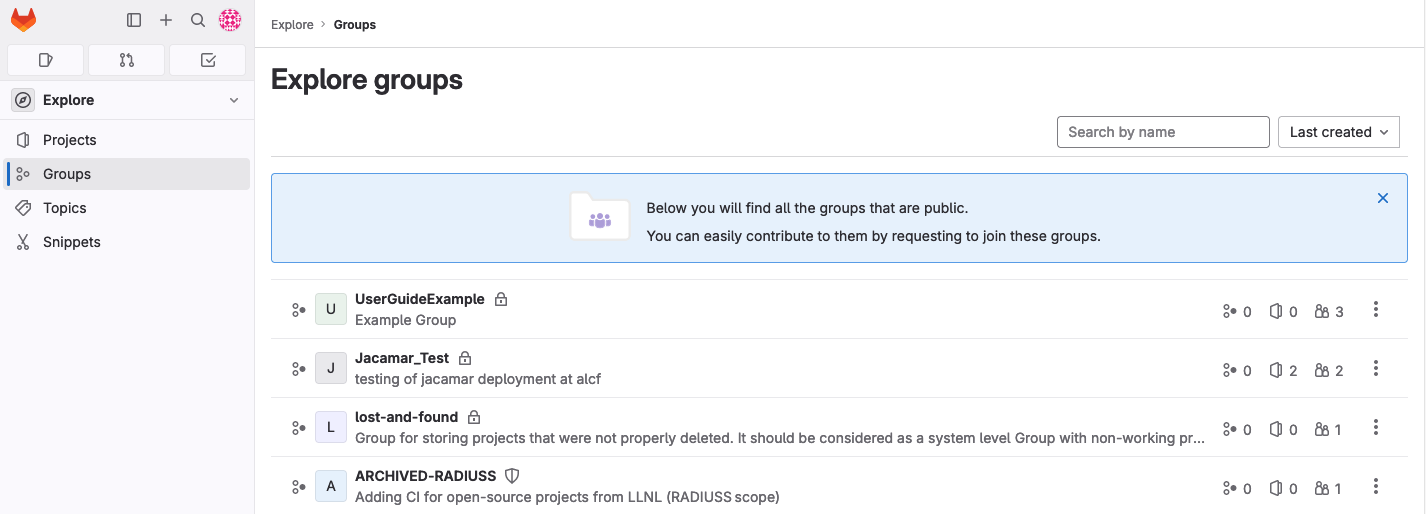 Gitlab Your Groups