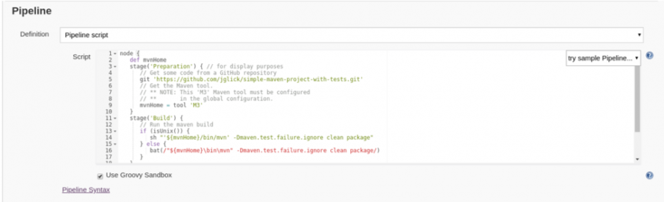 Pipeline configuration