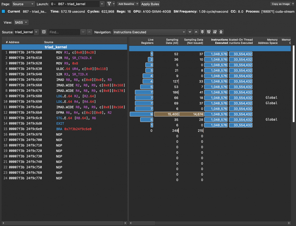 Nsight Compute example